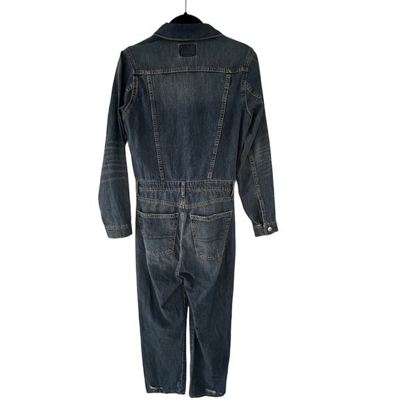 American Eagle Denim Overalls Boiler Suit Jumpsuit Jean New 2 Blue Classic - Picture 2 of 3